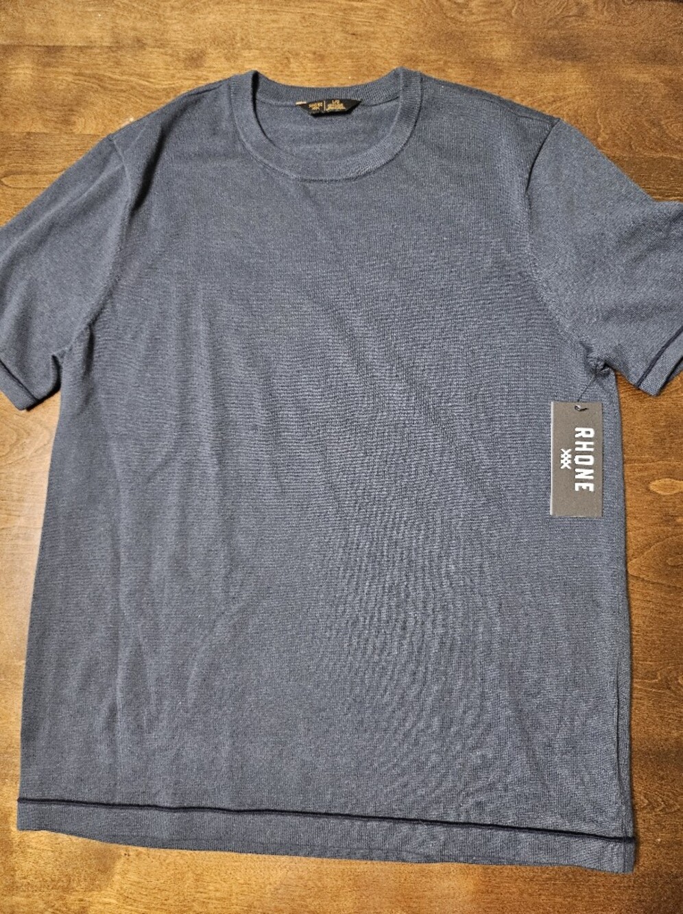 RHONE Men’s Crew Neck Sweater Tee — Midnight Blue